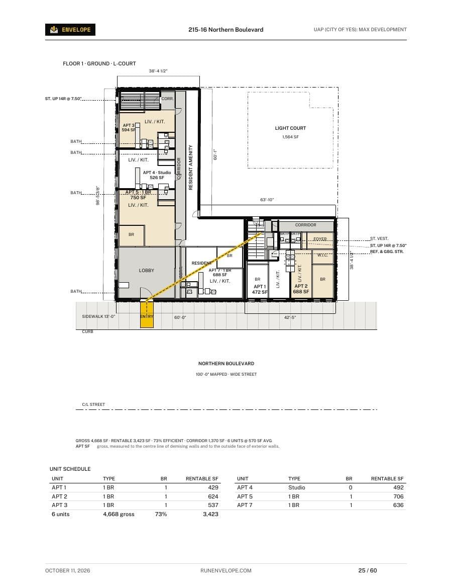 Sample zoning report: Floor plates